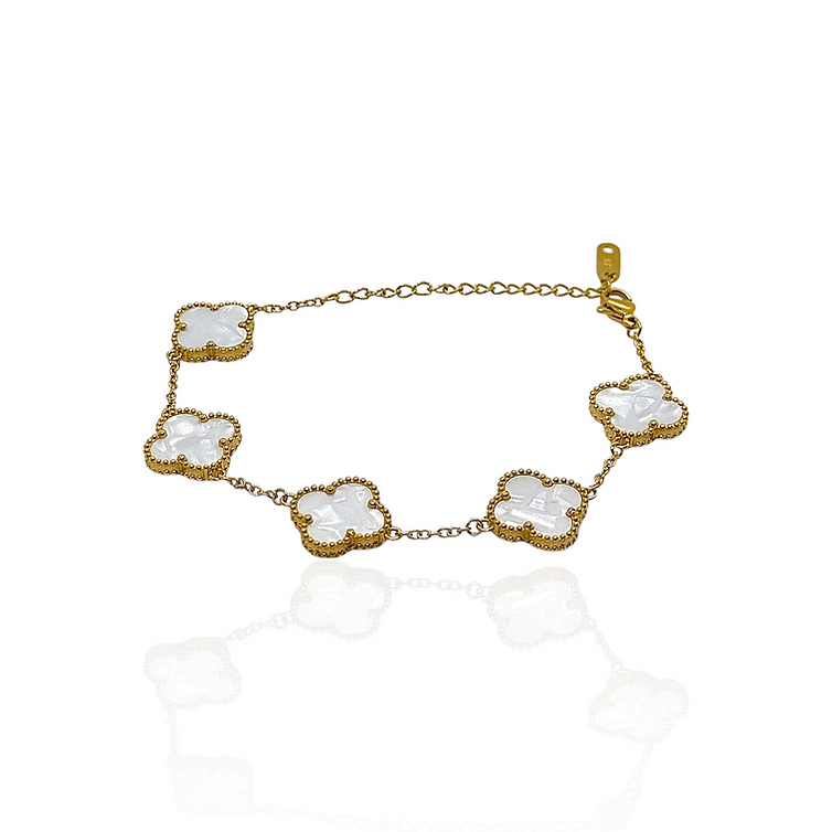 Charm of Clover Bracelet - Stainless Steel 18K Gold Plated